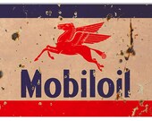 Pegasus Mobiloil ReproducMobiloil Pegasus Reproduction Gas Station Metal Sign 18x30 RVG206