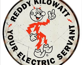 Reddy Kilowatt Vinyl Record Wall Clock Vintage Art Room Decor Electrician Gifts 