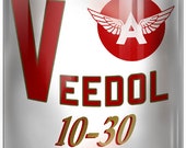Veedol Gas Station Reproduction Motor Oil Can Metal Sign 12x18 RVG251