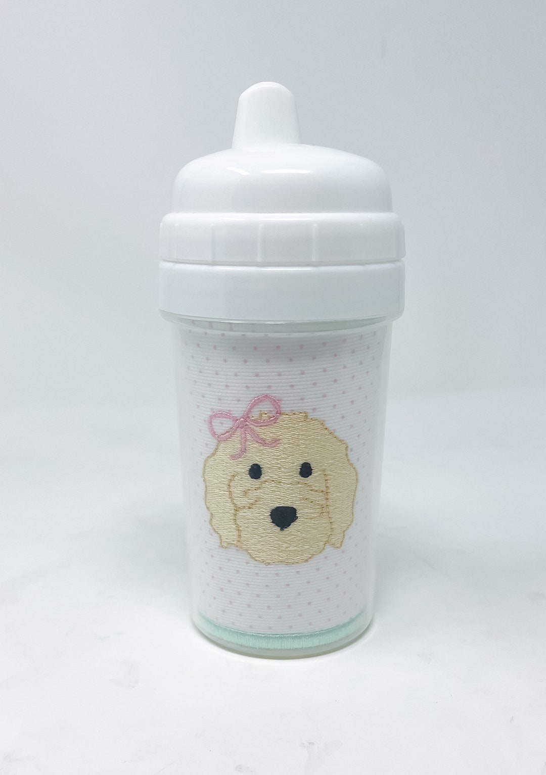 Goldendoodle Monogram Sippy Cup, Doodle Puppy Cup, Baby Shower Gift, Puppy Toddler Cup, Baby Boy