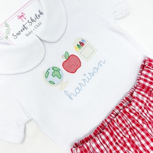 School Monogram Shirt, Back to School Boys Tee, Monogram School Supply Shirt, First Day of School Shirt, Boys Preschool Shirt, Toddler Top