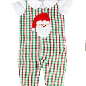 Boys Christmas Romper, Boys Santa Romper, 1st Christmas Outfit, Baby Boy Christmas Outfit, Santa Claus Baby Outfit, Baby Christmas Outfit