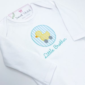 Little Brother Shirt, Baby Duck Shirt, Boys Duck Tee, Big Bro Little Bro Tee, Matching Brother Set, Big Brother Little Brother Set, New Baby