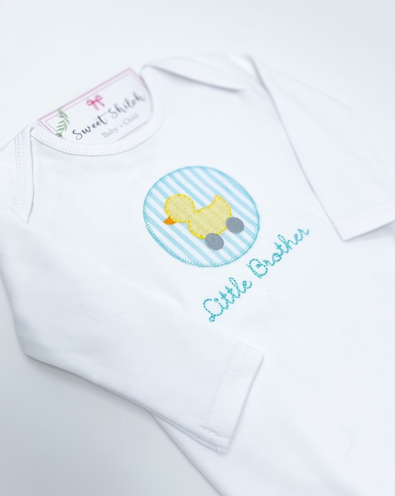Little Brother Shirt, Baby Duck Shirt, Boys Duck Tee, Big Bro Little Bro Tee, Matching Brother Set, Big Brother Little Brother Set, New Baby