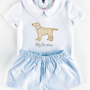 Little Brother Puppy Shirt, Matching Sibling Shirts, Lil Bro Dog Tee, Big Brother Little Brother Shirt, New Baby Boy Outfit, Little Boy Tee