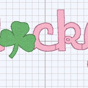 Girls St. Patrick’s Day Lucky Shirt, Girls Lucky Shamrock Monogram Outfit, Clover Monogram Outfit, St. Patrick’s Shamrock Shirt