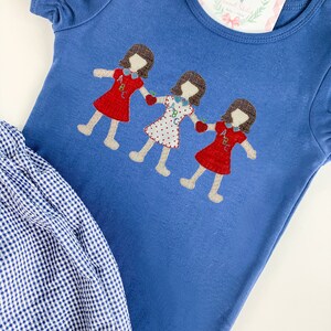 Girls Monogram School Shirt, Back to School Outfit, Paperdoll School Shirt, First Day of School Shirt, Girls Kindergarten School Outfit