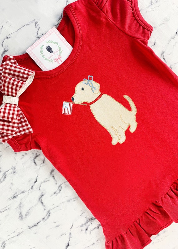 Girls Independence Day Shirt, Baby’s 1st 4th of July Outfit, Patriotic Puppy Shirt, Girls America Shirt, Girls Puppy Dog Tee, July 4th Tee