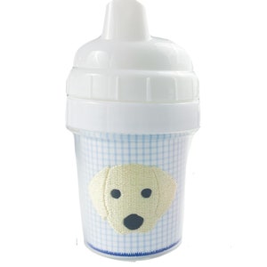 Toddler Monogram Sippy Cup, Monogram Puppy Cup, Baby Shower Gift, Puppy Toddler Cup, Baby Boy Toddler Sippy, Embroidered Children’s Gift