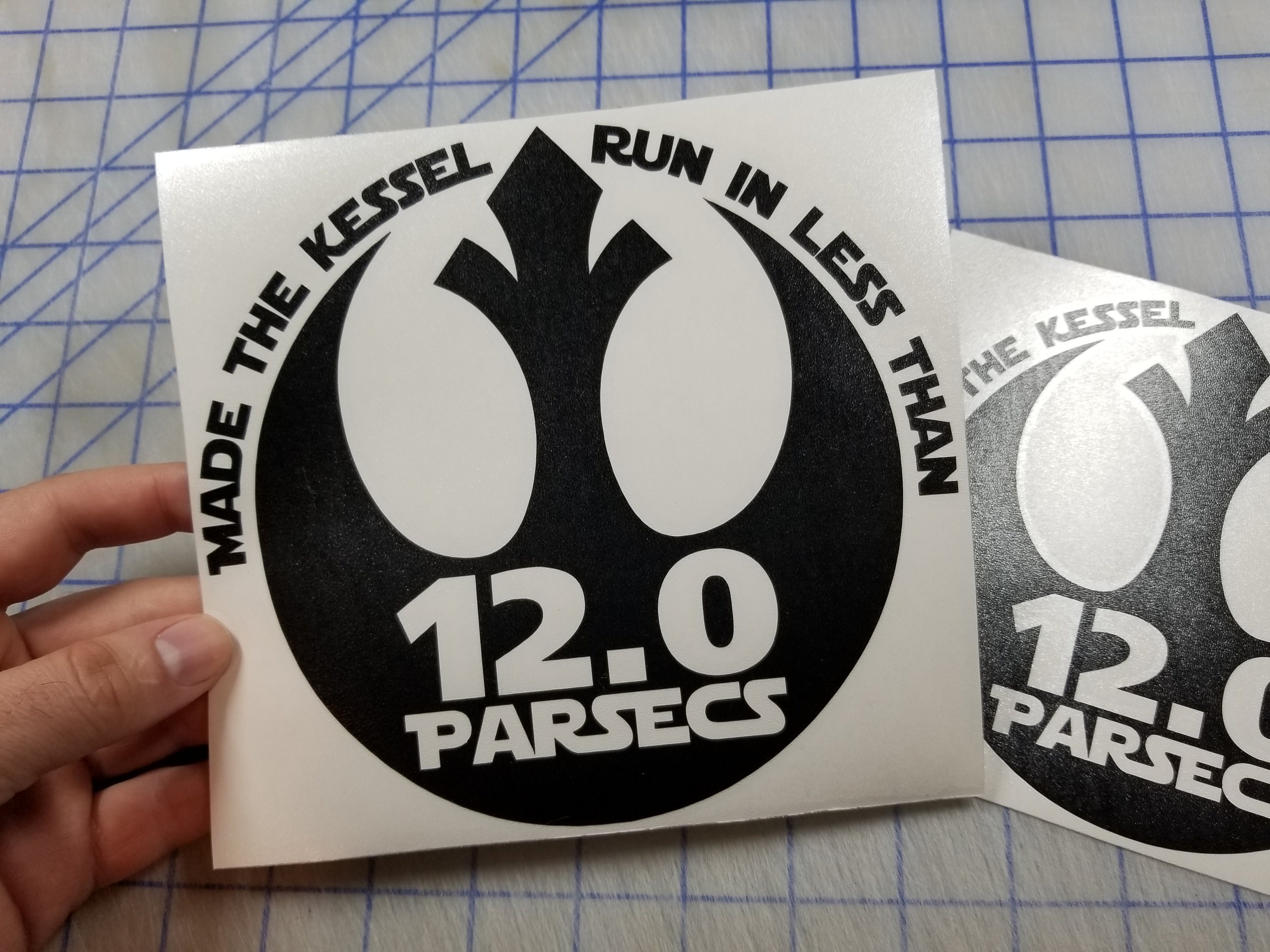 MADE IN USA This Vehicle Made The Kessel Run in Less Than 12 Parsecs Funny Car Truck Motorcycle Windows Bumper Wall Decor Vinyl Decal MADE IN USA This Vehicle Made The Kessel Run in Less Than 12 Parsecs Funny Car Truck Motorcycle Windows Bumper Wall Decor Vinyl Decal