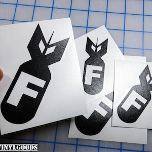 F Bomb decal.. Fbomb decal..