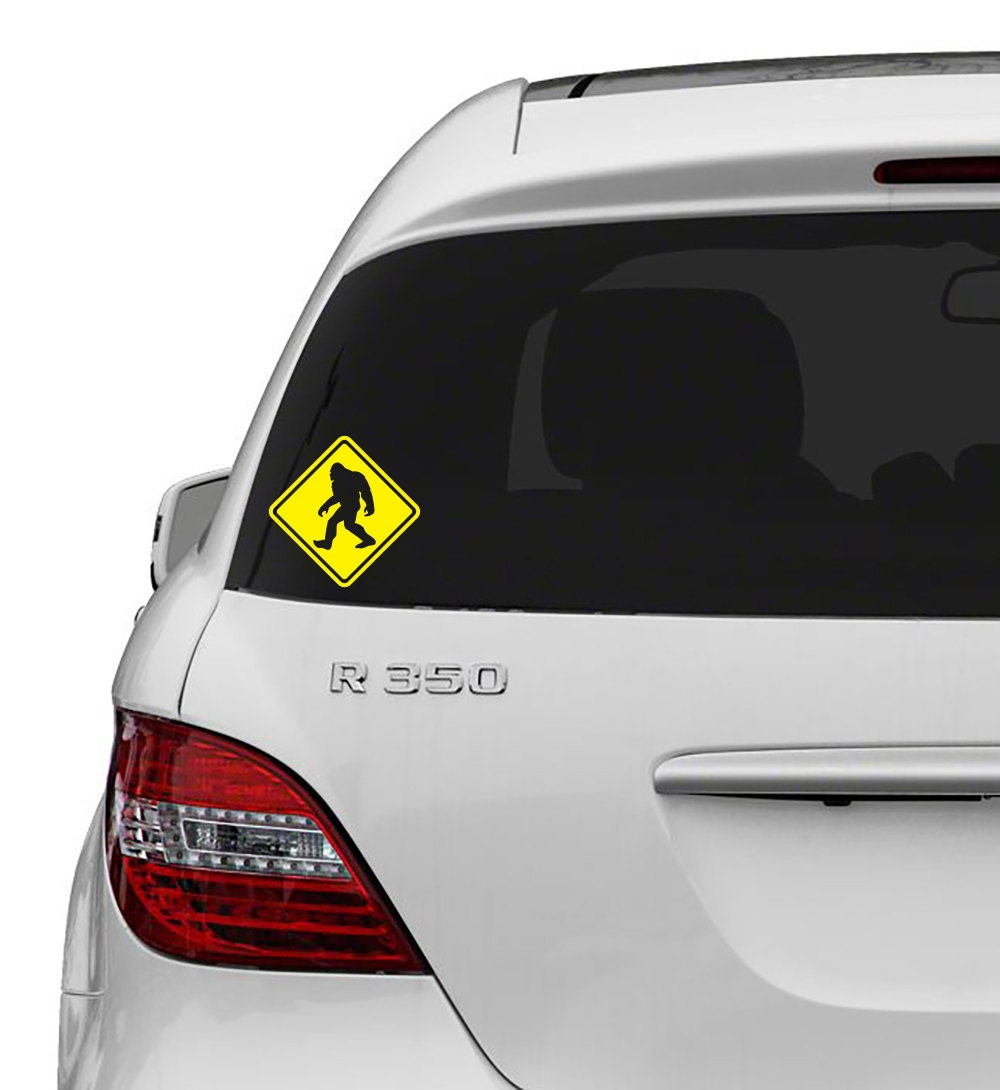 Bigfoot Crossing Decal.. Sasquatch Crossing Decal.. Bigfoot Sign Decal ...