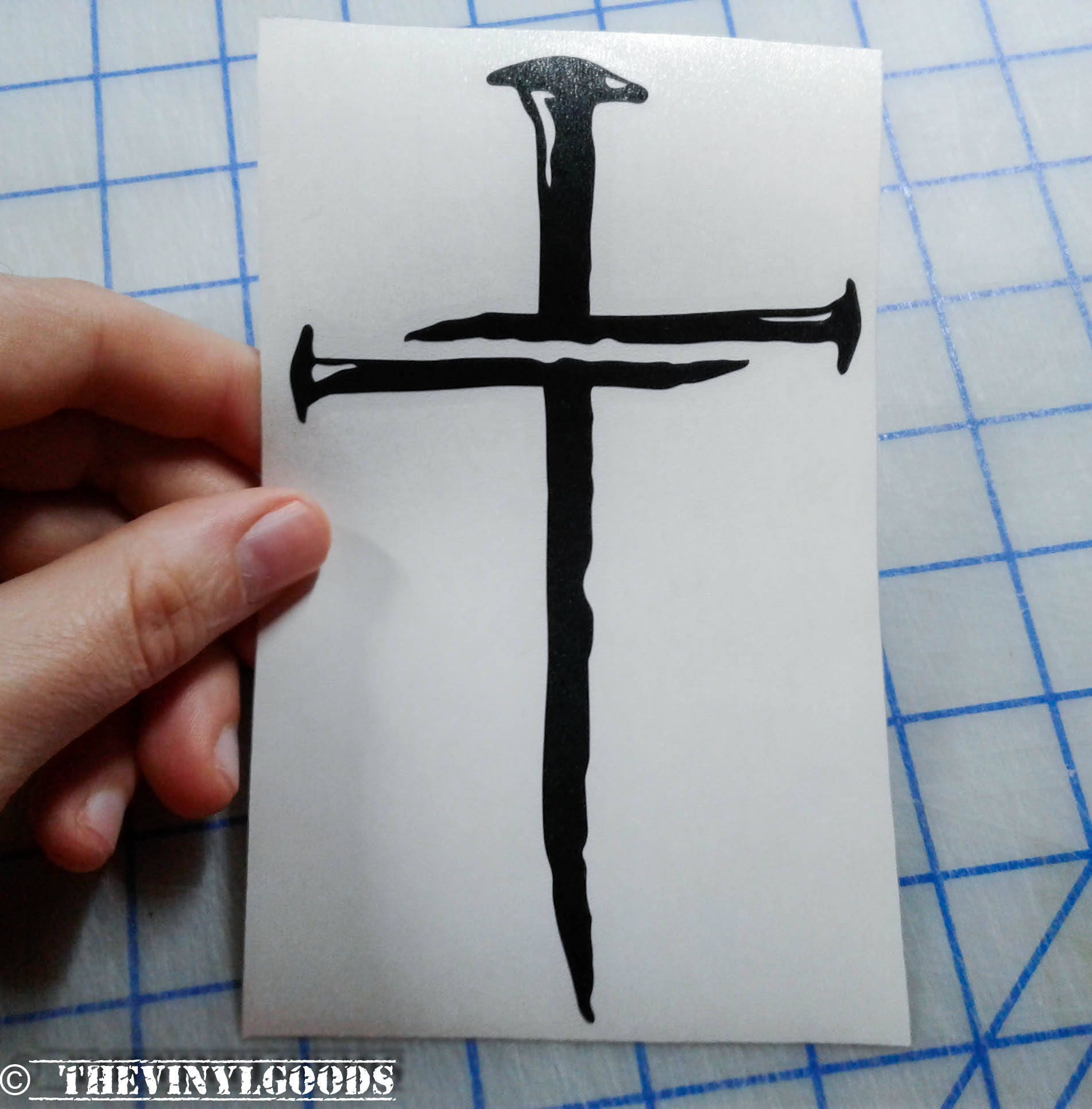 3 Nails 1 Cross Decal.. Nail Cross Decal.. Cross Decal.. Three Etsy