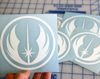 Jedi logo vinyl decal.. Star Wars Jedi decal.. Jedi sticker.. Jedi decal.. Jedi window decal.. Jedi window sticker.. Jedi vinyl window decal