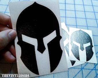 HOF Trading Spartan Warrior Helmet Vinyl Sticker - 5 Inch Waterproof Decal For Laptop & Car