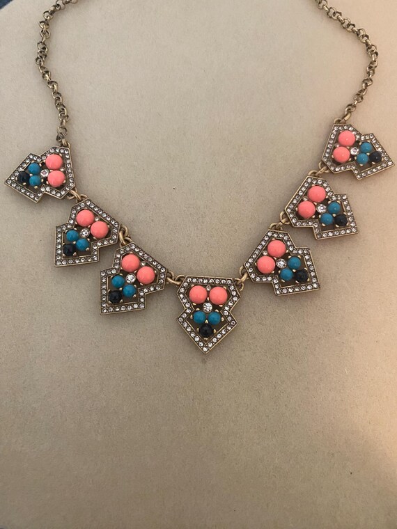 J Crew NOS gemstone cluster statement necklace. A… - image 4