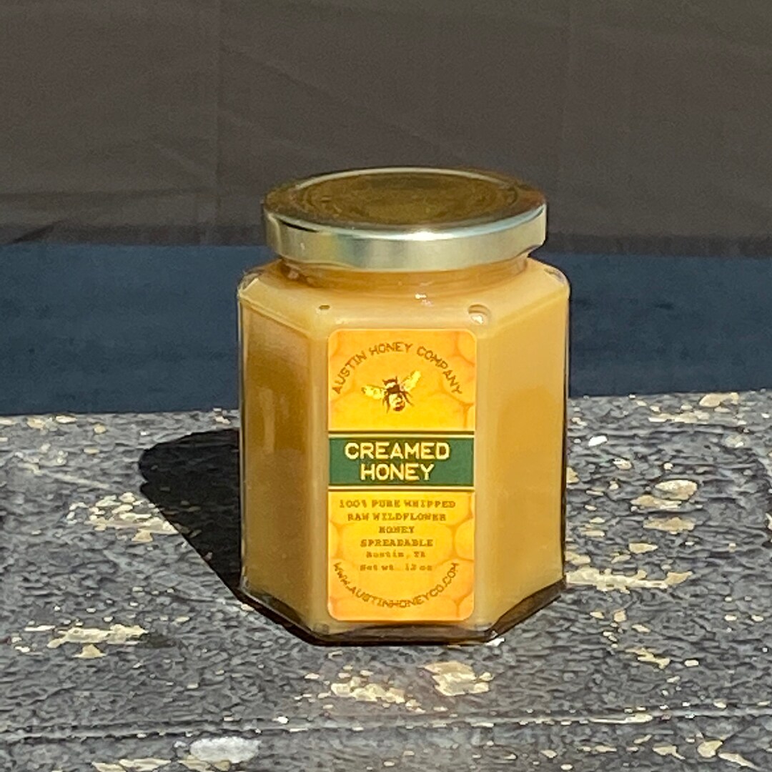 12 of Our 12 Oz. Glass Hex Jars of Creamed Honey Etsy