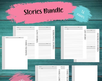 Bundle di storie di antenati / ricerca genealogica / storia familiare / stampabili di ascendenza