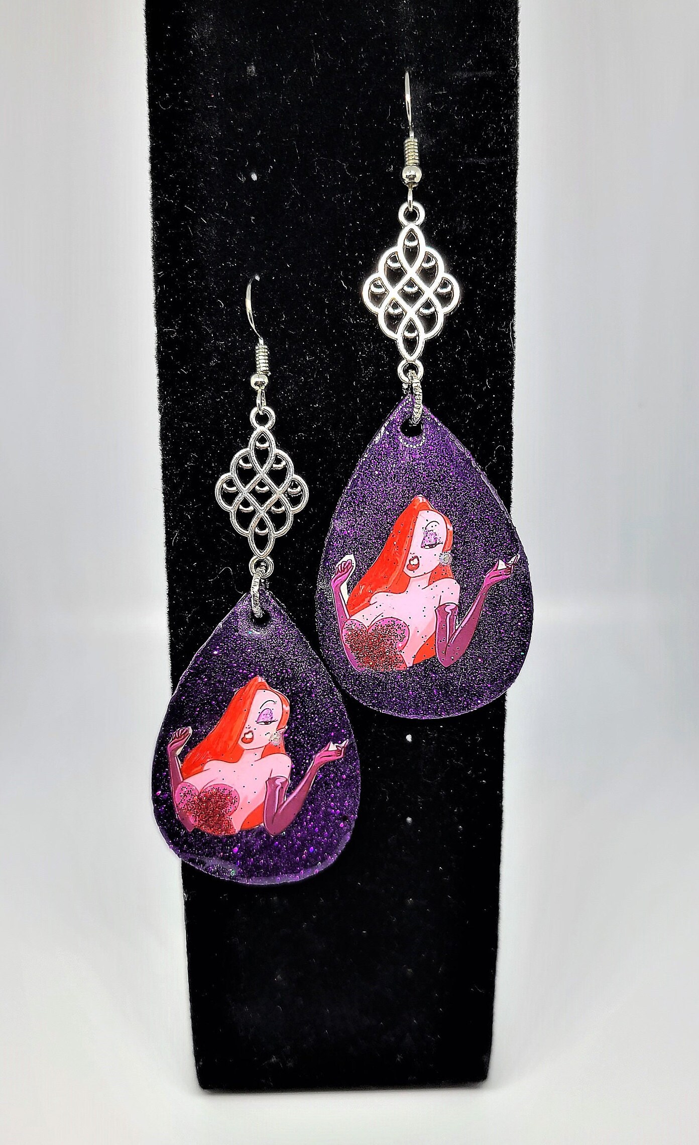 Jessica Rabbit Glitter Earrings Etsy UK