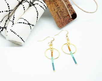 Orecchini in oro e blu