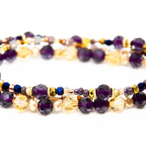 Purple and Champagne Bracelet Set