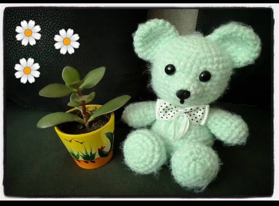 mint green teddy bear