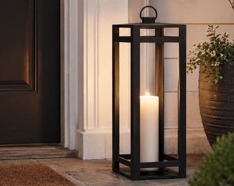 DutchCrafters Outdoor Lantern – Weather Resistant High Density Polyethylene Patio Lantern, Decorative Garden & Porch Décor