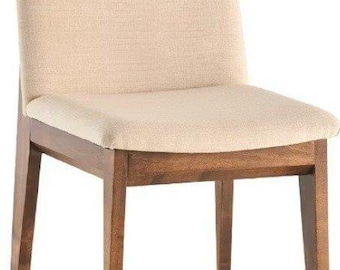 Amish Handcrafted Brown Maple Upholstered Dining Chair | Comfortable Side Chair