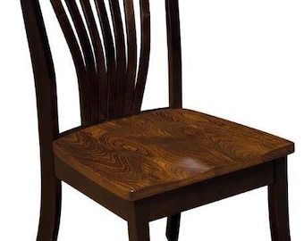 Amish Handcrafted Fan Back Dining Chair | Solid Wood, Lumbar Support