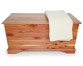 42" Large Cedar Hope Chest, Aromatic Cedar Storage Trunk, Amish Made USA