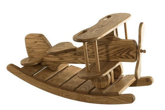 wooden airplane rocker