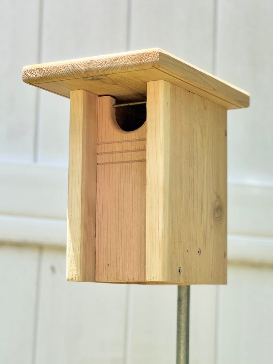 Gillwood Bluebird Bird House Nest Box, Pole Mount - Made