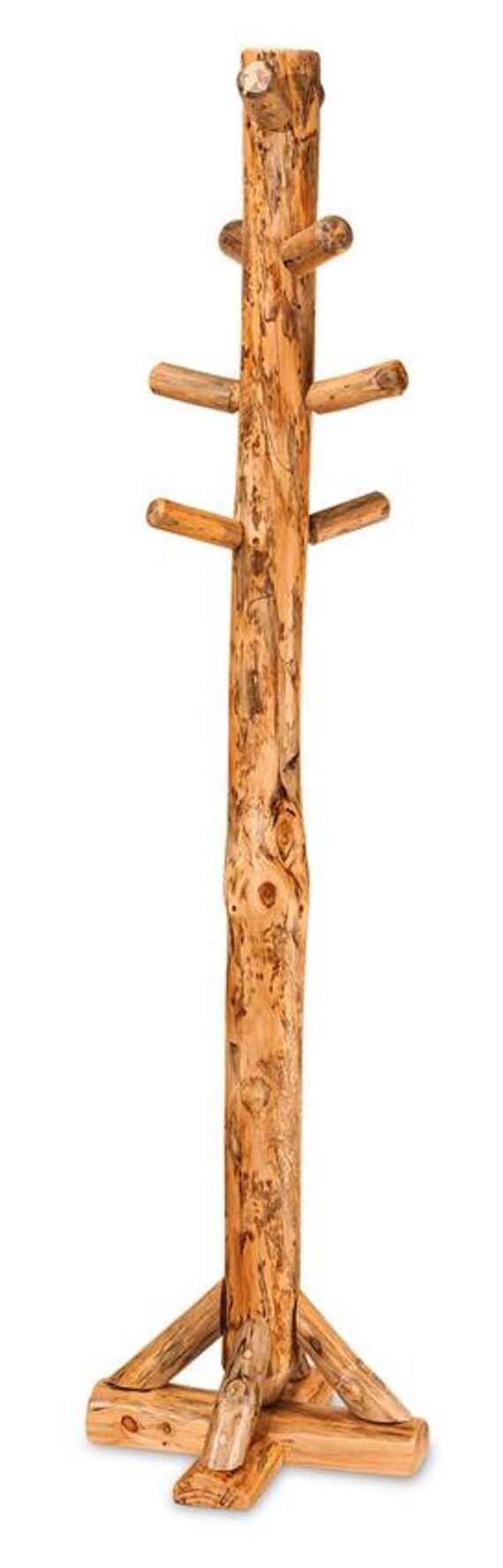 Rustic Log Furniture Coat Rack Etsy