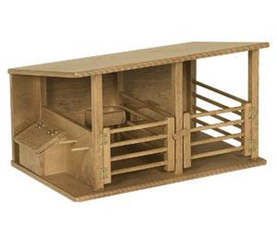 wooden play horse stables