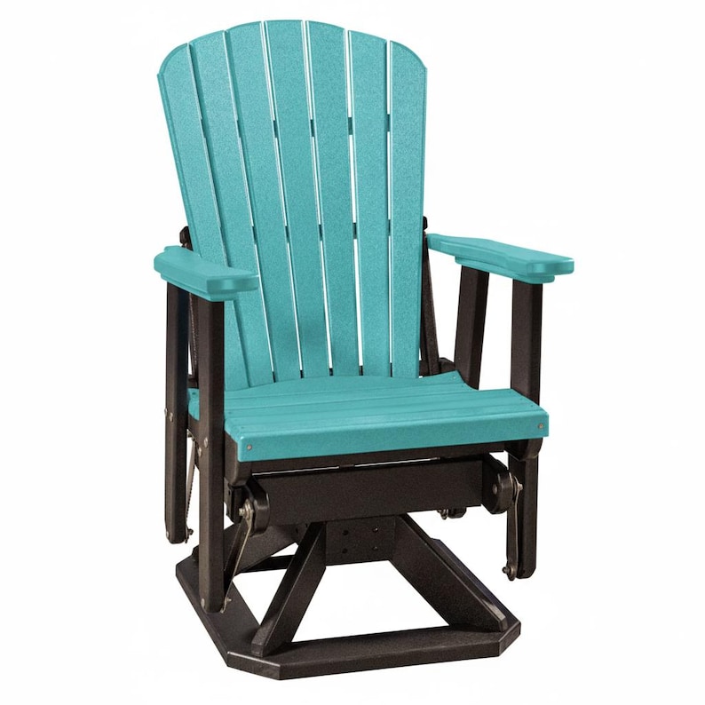 DutchCrafters Fan Back Adirondack Swivel Glider Patio Chair - Thumbnail 3