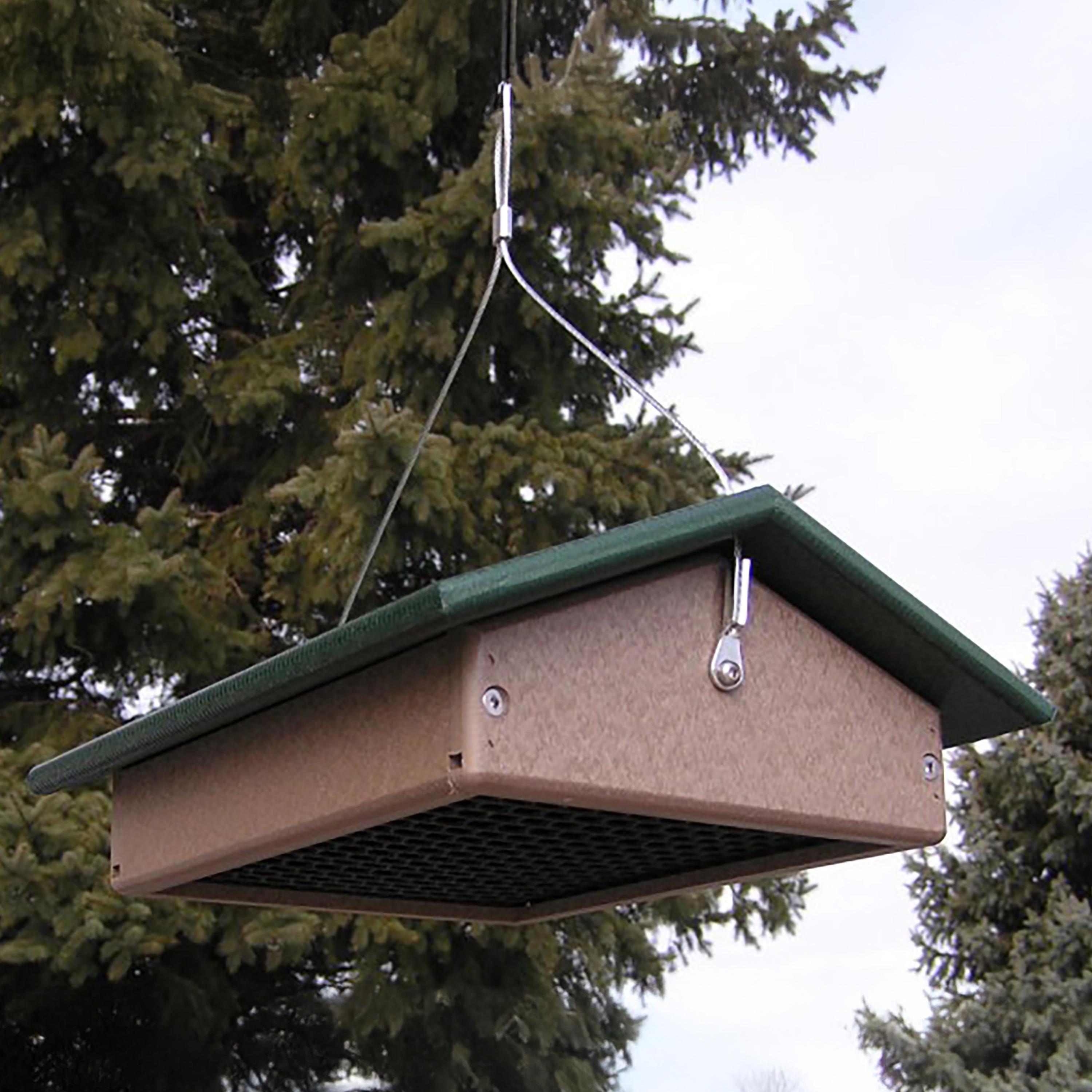 Large Upside Down Suet Cake Bird Feeder, Hanging - Made From Recycled