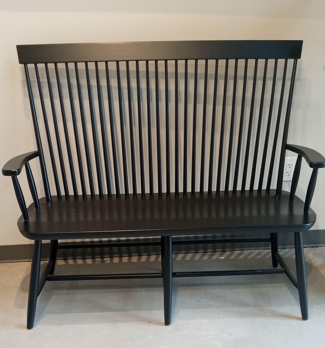 Solid Brown Maple Wood Buckeye Entryway Bench, Foyer Seat, Dining Bench ...