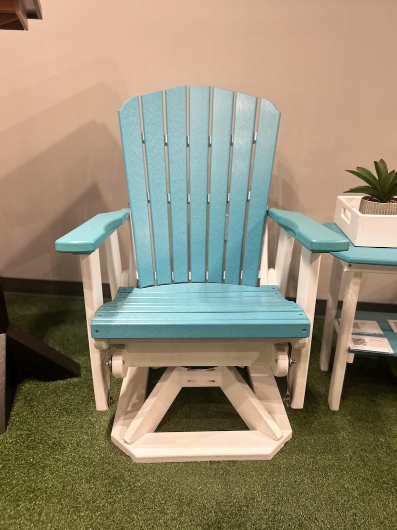 DutchCrafters Fan Back Adirondack Swivel Glider Patio Chair - Thumbnail 5