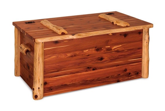 Cedar Log Hope Chest With Drawers Etsy