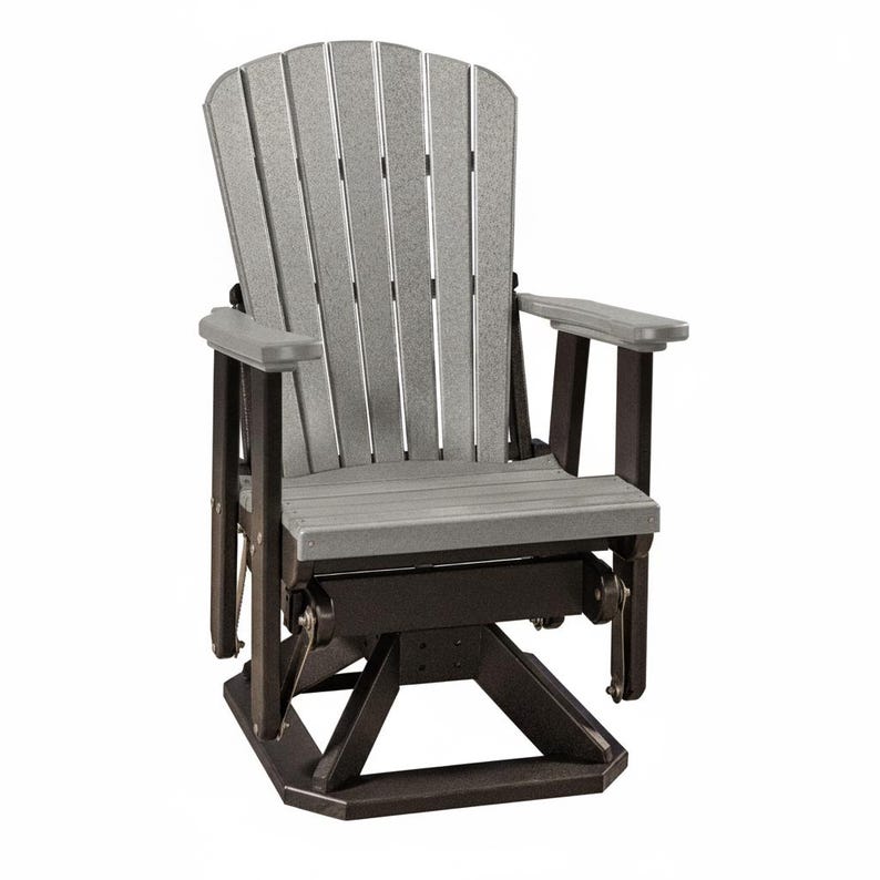 DutchCrafters Fan Back Adirondack Swivel Glider Patio Chair - Thumbnail 2