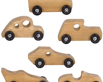 Small Pine Wood Toy Car, Wooden Vehicle, Child Safe Finish - Choose Your Car - Amish Made in USA