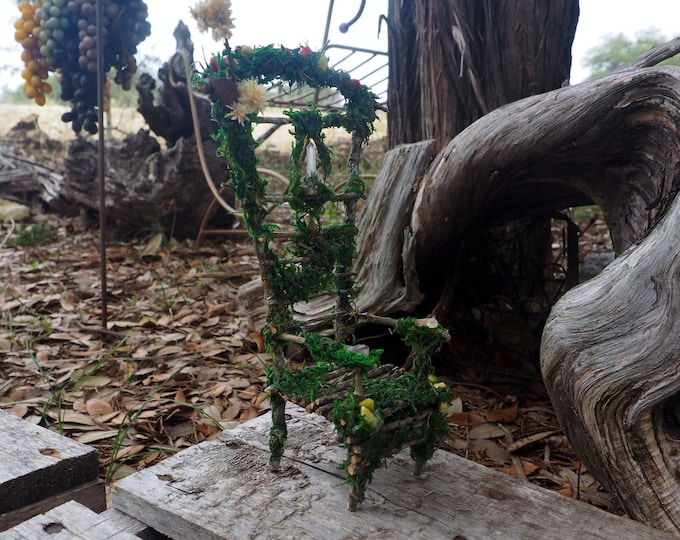 Fairy Chair Throne Made With Twigs Semi Precious Stones Etsy