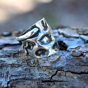 Sterling Silver Wide Band Chunky Ring