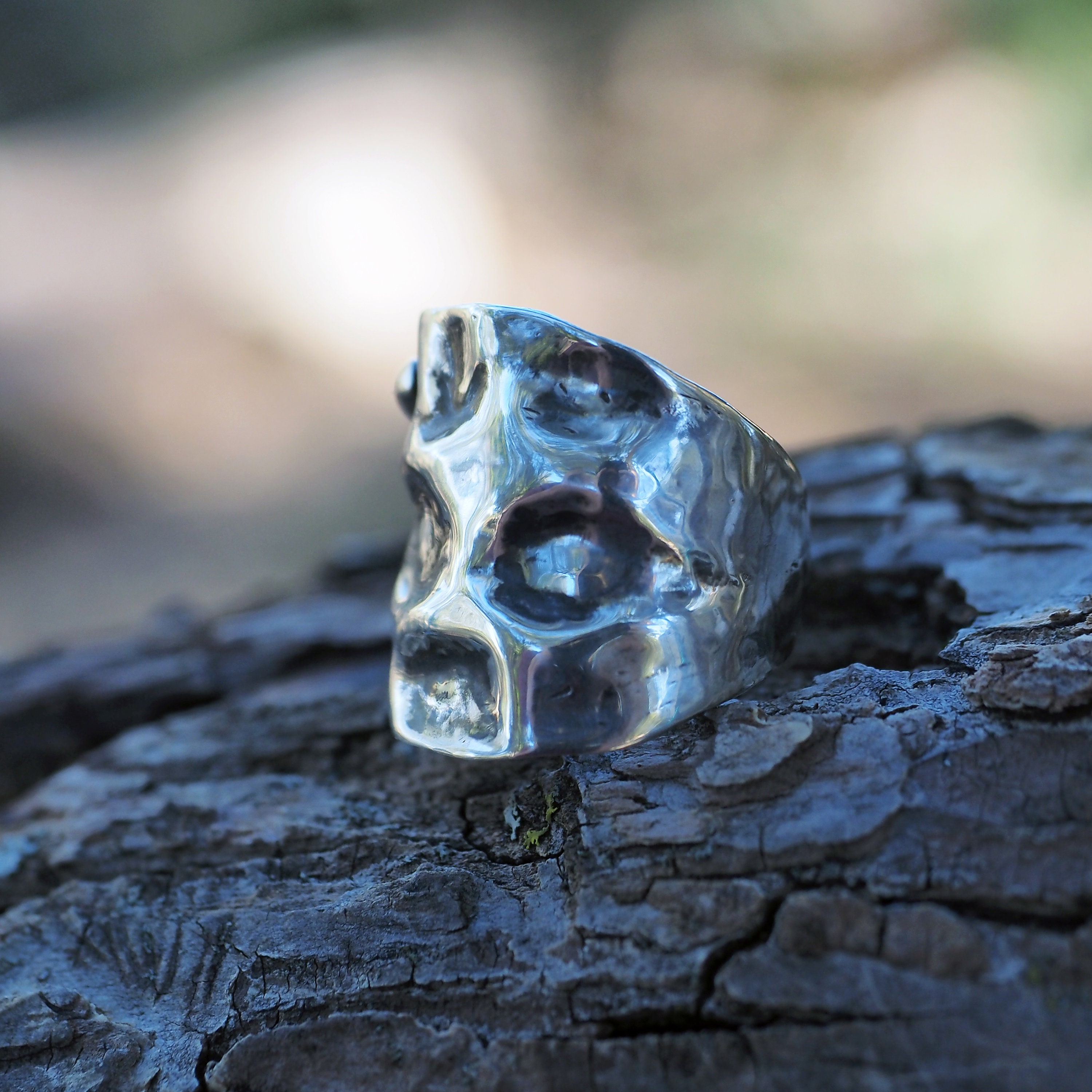 Sterling Silver Wide Band Chunky Ring - Etsy