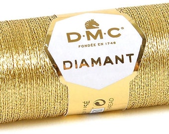 DMC Diamant Metallic embroidery thread - 35 metre 3 ply