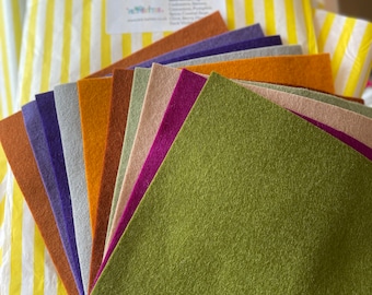 100% wool felt - pick your own colours - size 20 x 30cm PLEASE READ description for discontinued colours & OOS