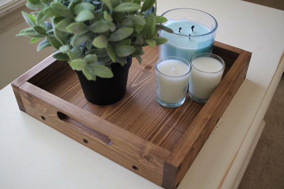 Rustic Wooden Ottoman Tray, Ottoman Tray, Wooden Tray, Rustic Decor, Farmhouse Decor, Rustic Home Decor, Serving Tray, Coffee Table Tray