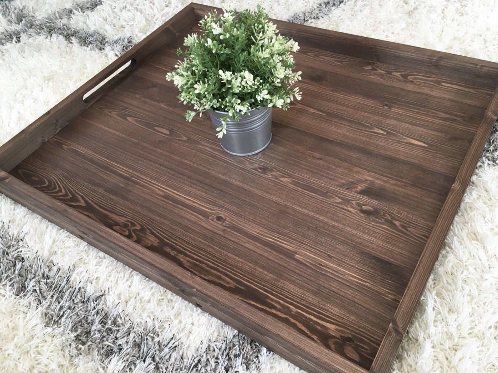 Rustic Wooden Ottoman Tray Ottoman Tray Wooden Tray Rustic Etsy