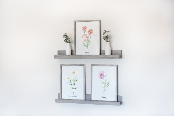 Wooden Picture Ledge Shelf | Ledge Shelves | Wooden Shelf | Rustic Floating Shelf | Floating Shelves | Rustic Home Decor | Modern Shelving