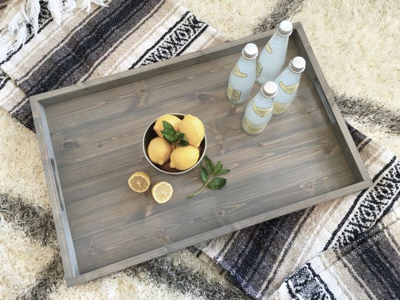 Rustic Wooden Ottoman Tray, Ottoman Tray, Wooden Tray, Rustic Decor, Farmhouse Decor, Rustic Home Decor, Serving Tray, Coffee Table Tray